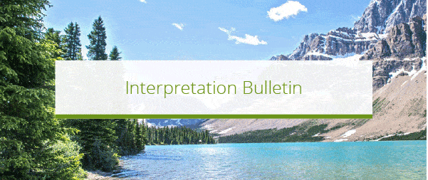 Advisory Interpretation Bulletin – SSRP 01/2017