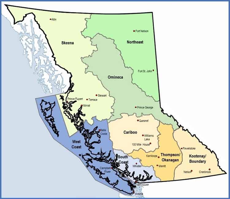 BC Regional Planning Regions
